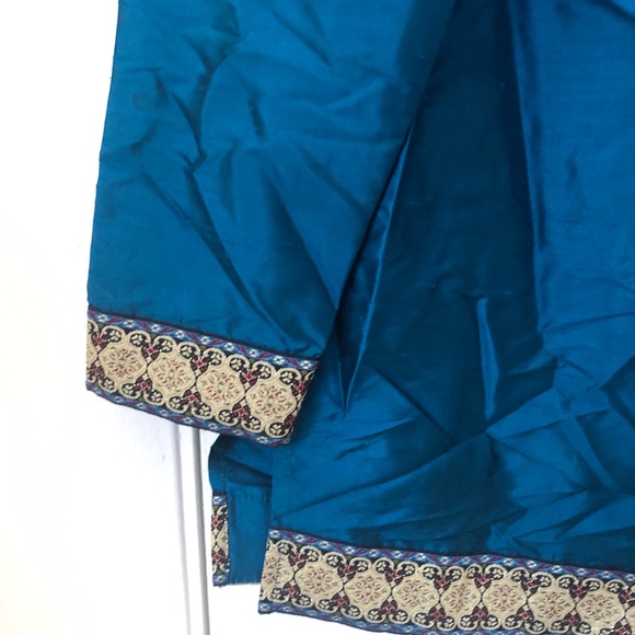 Silk Lore Button Down Shirt with Sleeveless Blouse - Picture 5 of 16